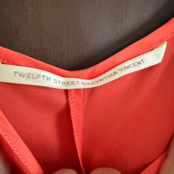 TWELFTH STREET Cynthia Vincent | Orange Satin Maxi Slip Dress | Size Extra Small - Picture 4 of 6